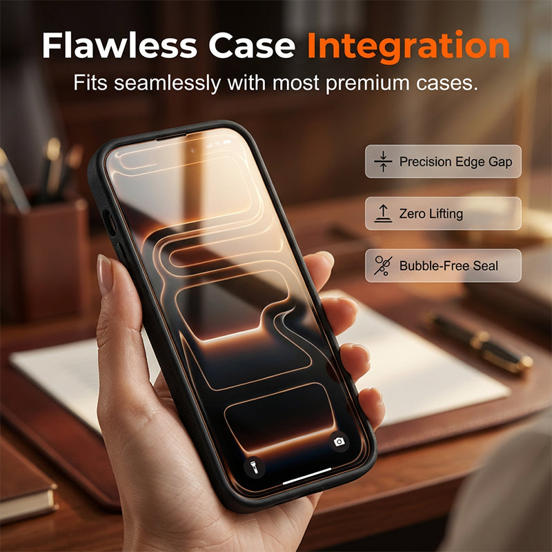Auto-Align Tempered Glass Screen Protector with Dust Extraction
