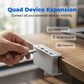 Clamp-On USB 3.0 Hub Aluminum Alloy 4-Port Docking Station