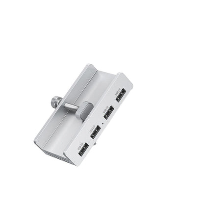 Clamp-On USB 3.0 Hub Aluminum Alloy 4-Port Docking Station