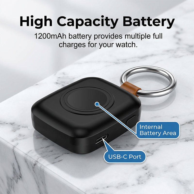 Smartwatch Power Bank Wireless Charger 1200mAh