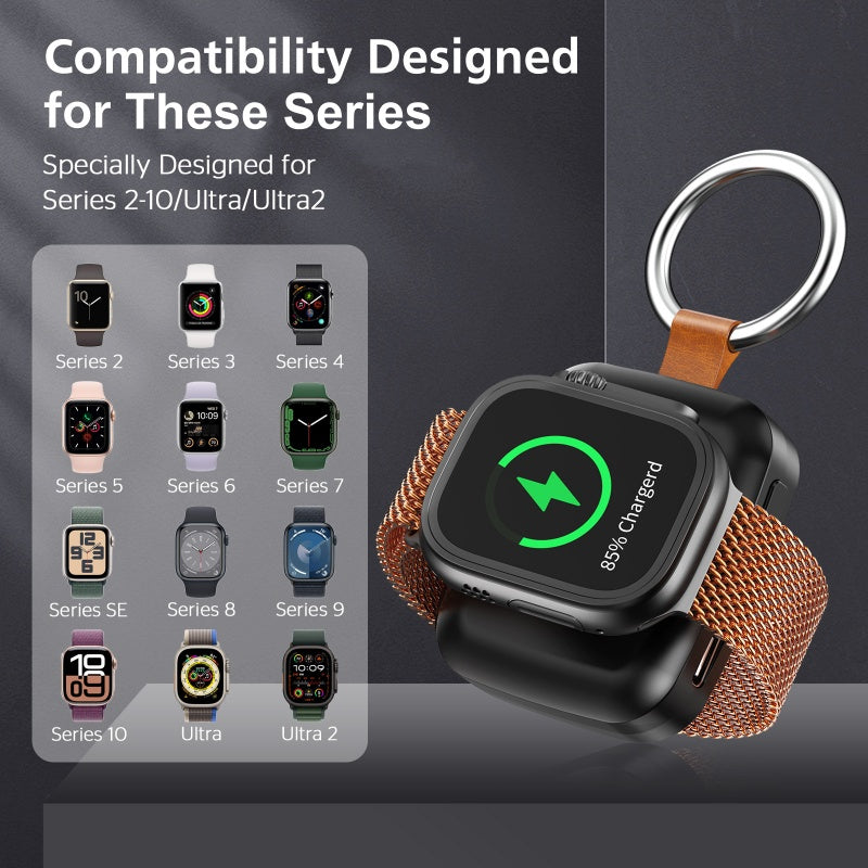 Smartwatch Power Bank Wireless Charger 1200mAh
