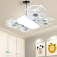 3-Speed Foldable Fan with LED Light Remote Control