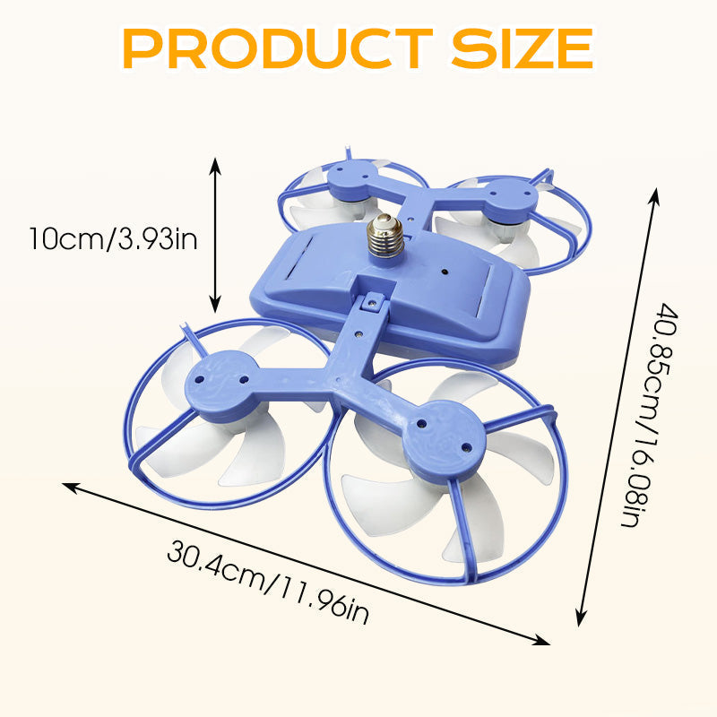 3-Speed Foldable Fan with LED Light Remote Control