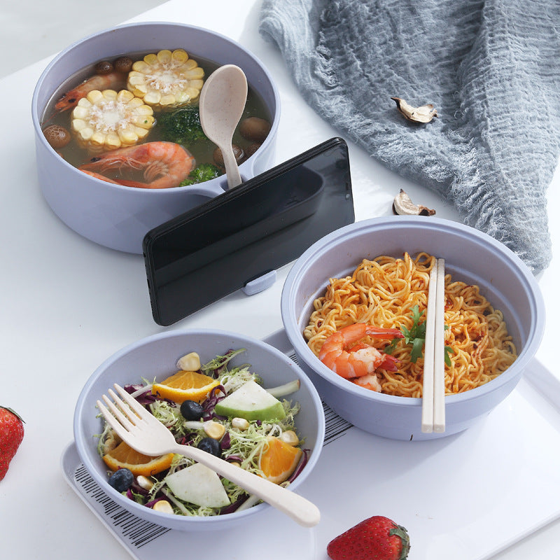 Multifunctional Ramen Bowl Set with Water Filter and Utensils