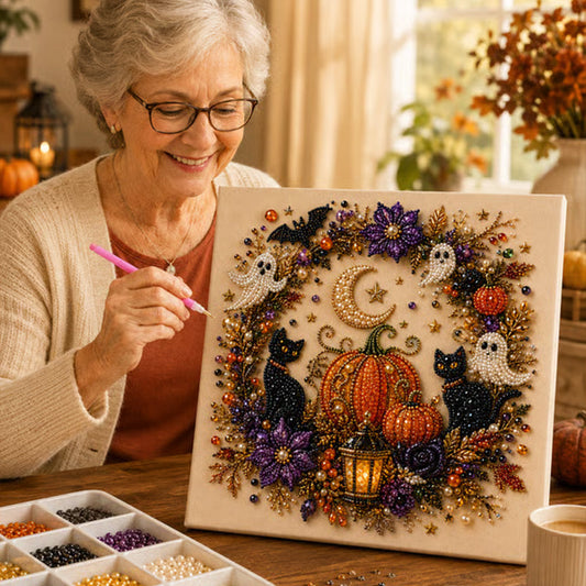 Halloween Ghost Pearl Art DIY Craft Kit