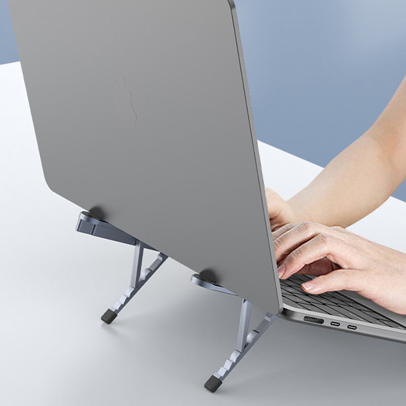 6-Level Adjustable Aluminum Laptop Stand with 4-Port USB Hub