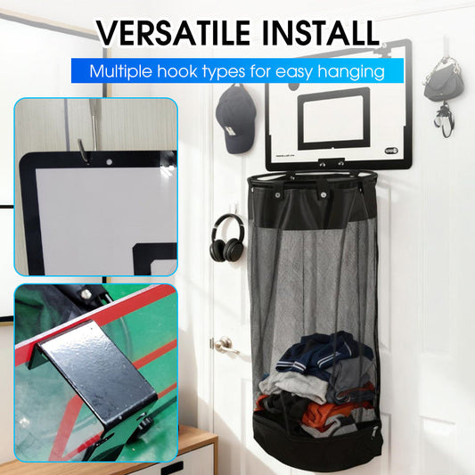 Over-the-Door Basketball Laundry Hamper