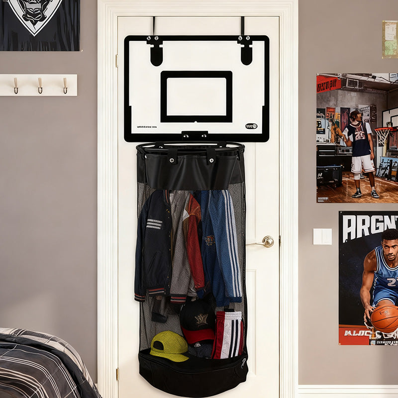 Over-the-Door Basketball Laundry Hamper