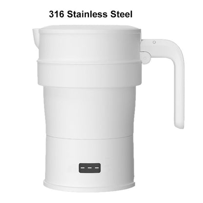 Compact Collapsible Travel Electric Kettle for Hotel Rooms and Camping