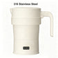 Compact Collapsible Travel Electric Kettle for Hotel Rooms and Camping