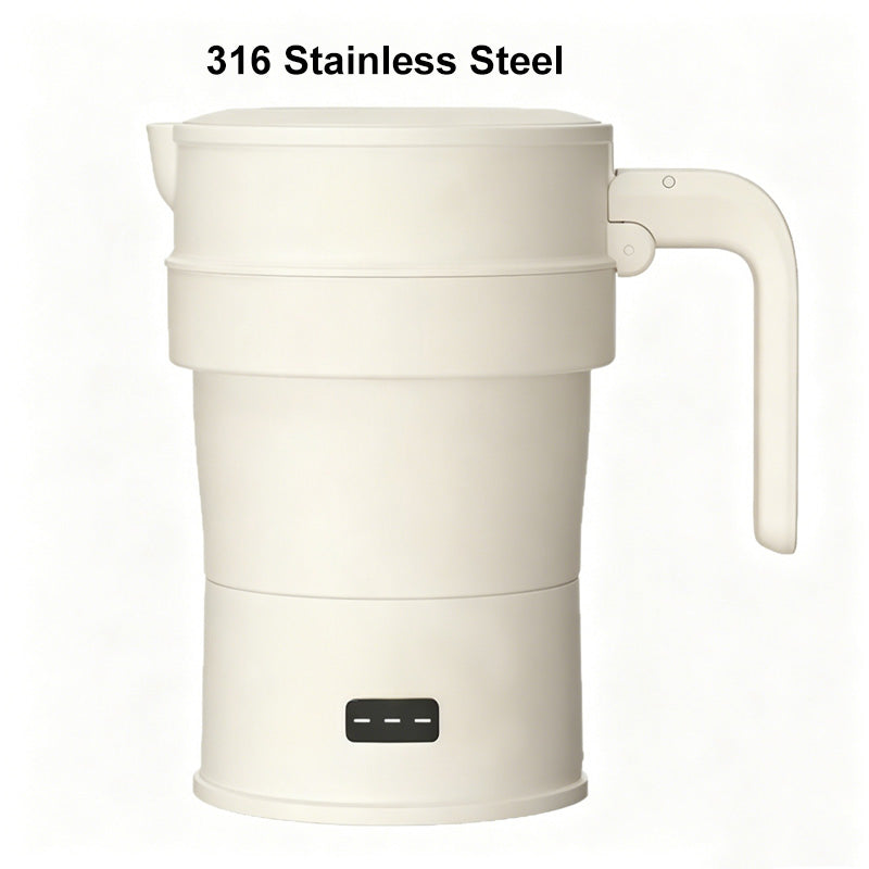 Compact Collapsible Travel Electric Kettle for Hotel Rooms and Camping