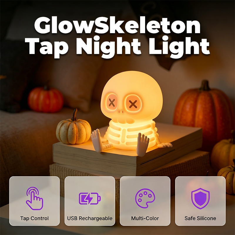 Halloween Skull Silicone Night Light with Touch Control