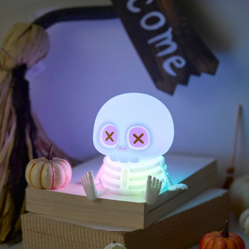 Halloween Skull Silicone Night Light with Touch Control