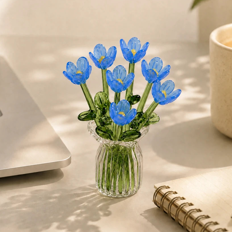 Miniature Glass Flower Vase Set