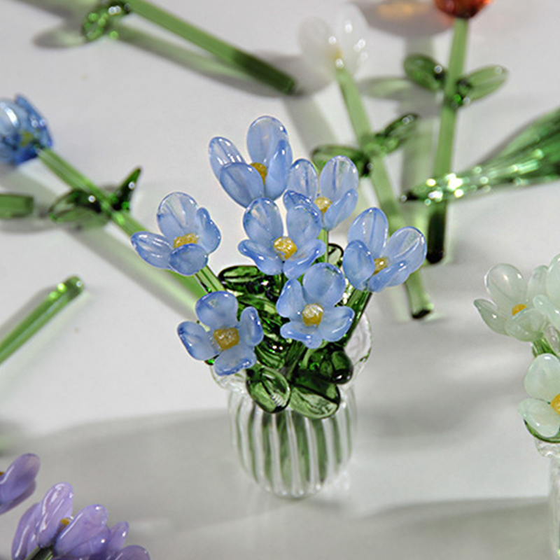 Miniature Glass Flower Vase Set