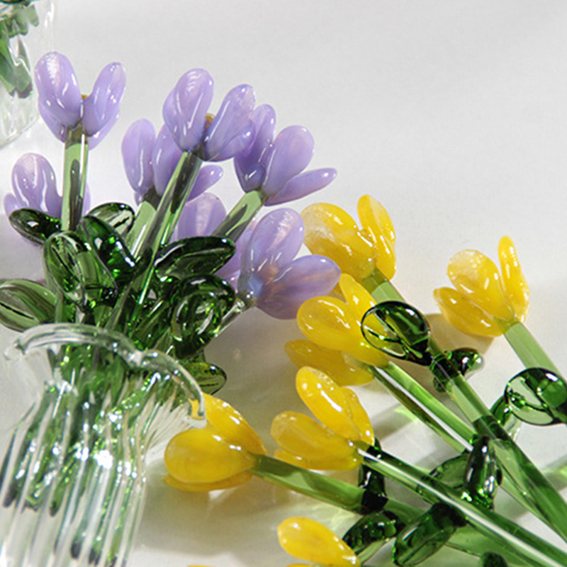 Miniature Glass Flower Vase Set