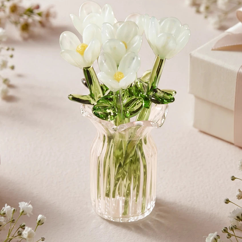 Miniature Glass Flower Vase Set
