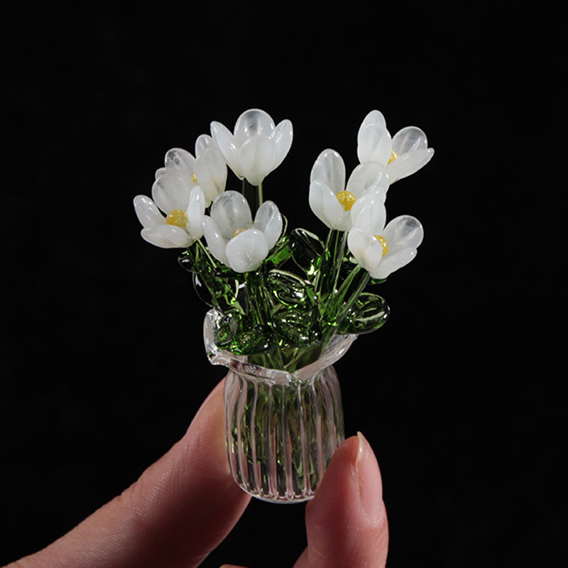 Miniature Glass Flower Vase Set