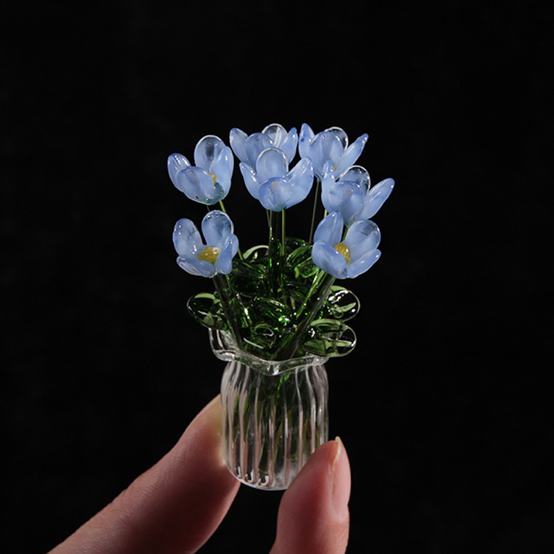 Miniature Glass Flower Vase Set