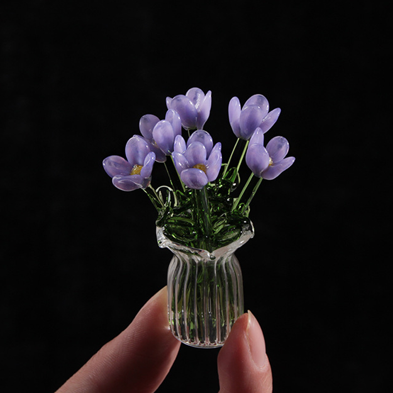 Miniature Glass Flower Vase Set