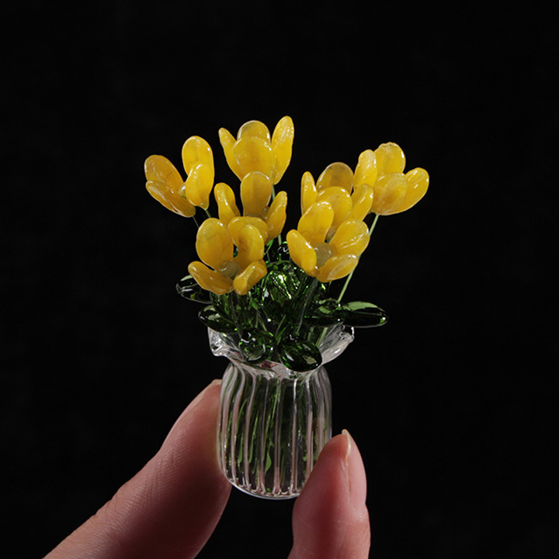 Miniature Glass Flower Vase Set