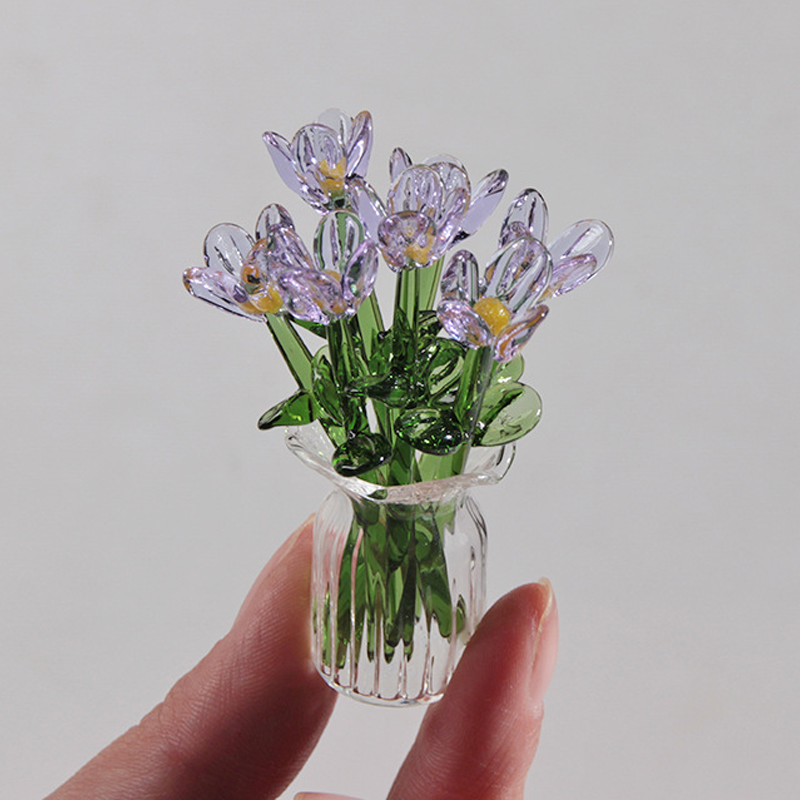 Miniature Glass Flower Vase Set
