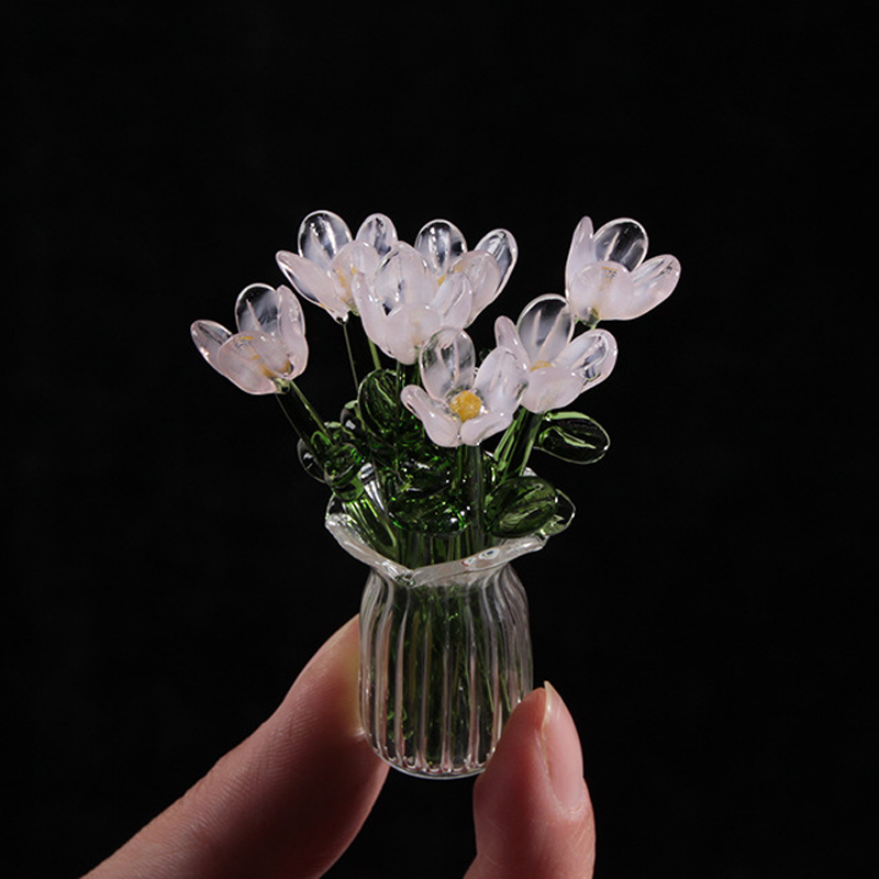 Miniature Glass Flower Vase Set