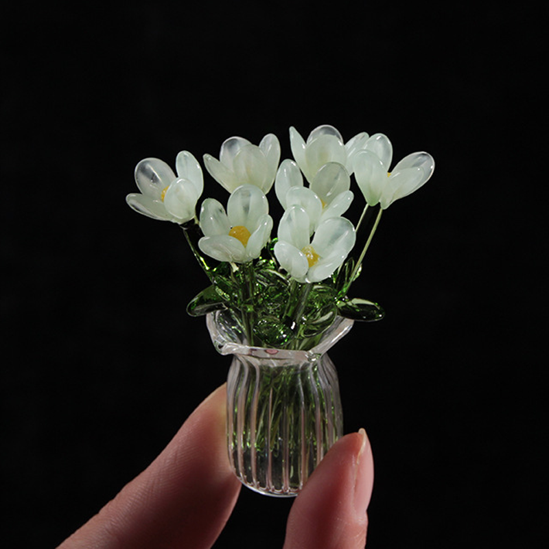 Miniature Glass Flower Vase Set
