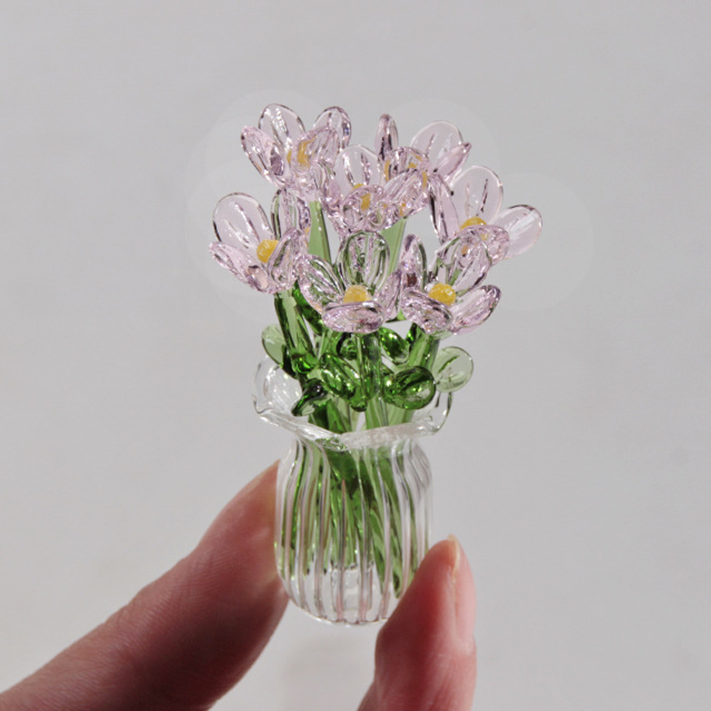 Miniature Glass Flower Vase Set