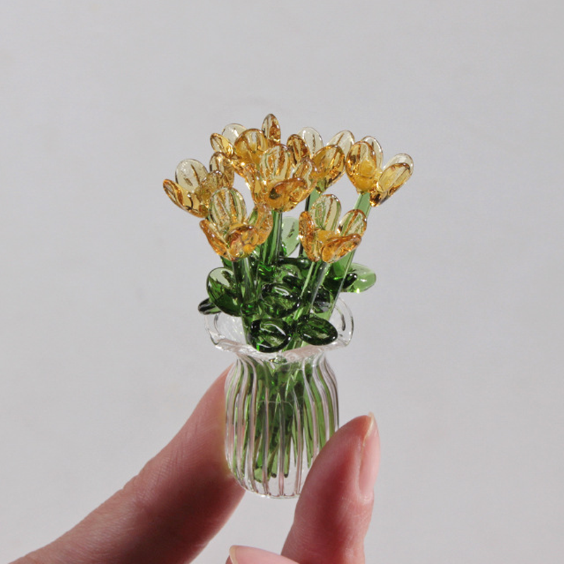 Miniature Glass Flower Vase Set
