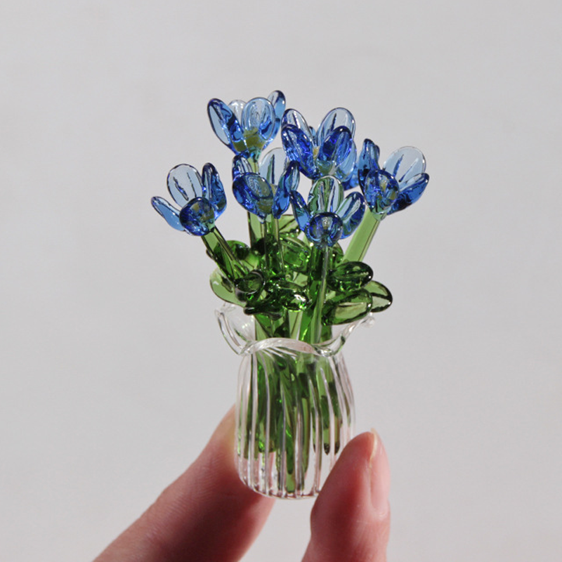 Miniature Glass Flower Vase Set