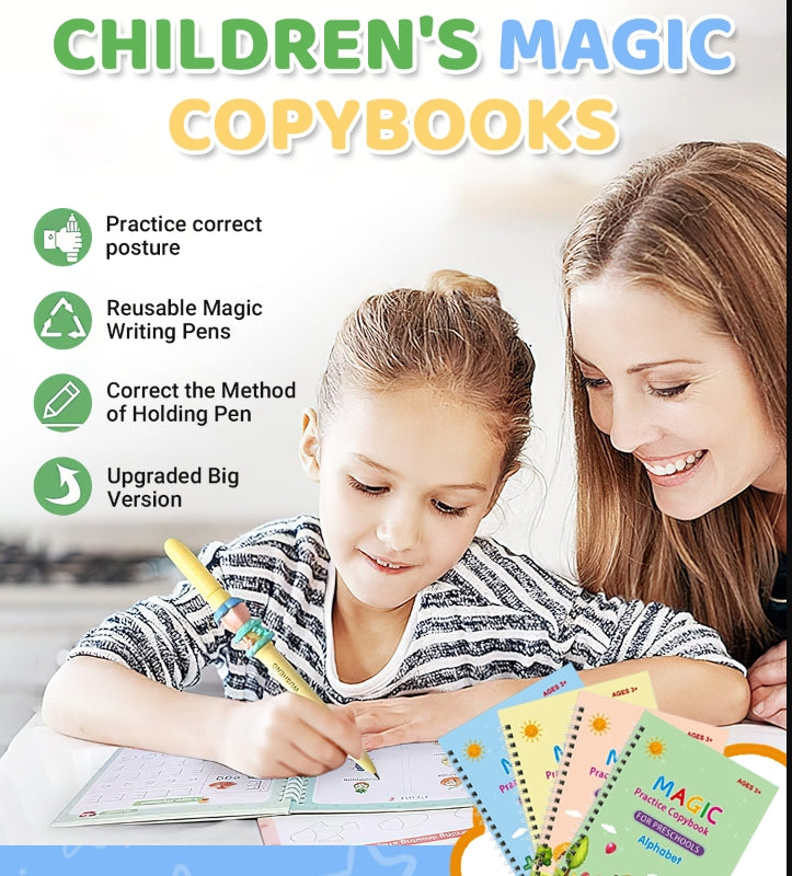 Children's Magic Copybooks Reusable Handwriting Practice Set