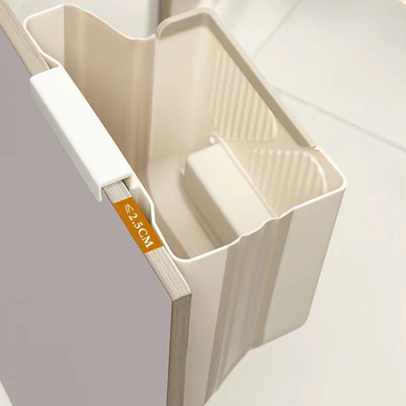 Foldable Cabinet Trash Bin Drill-Free Bag Dispenser 10L