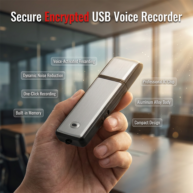Portable High-Definition Noise-Cancelling USB Voice Recorder