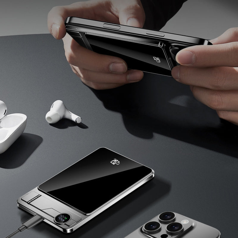 Dual Mode Magnetic 10000mAh Power Bank with Stand