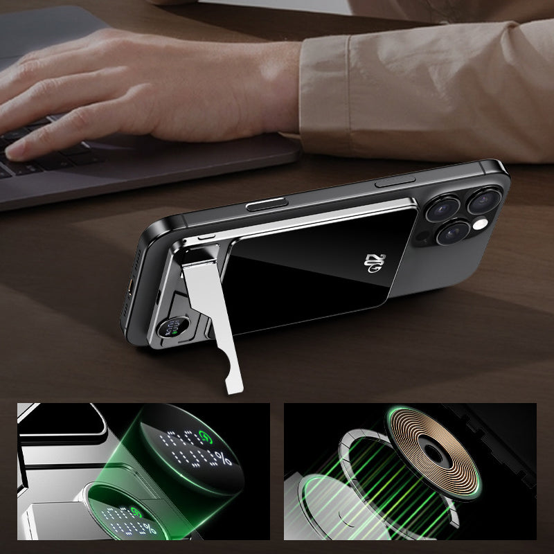 Dual Mode Magnetic 10000mAh Power Bank with Stand