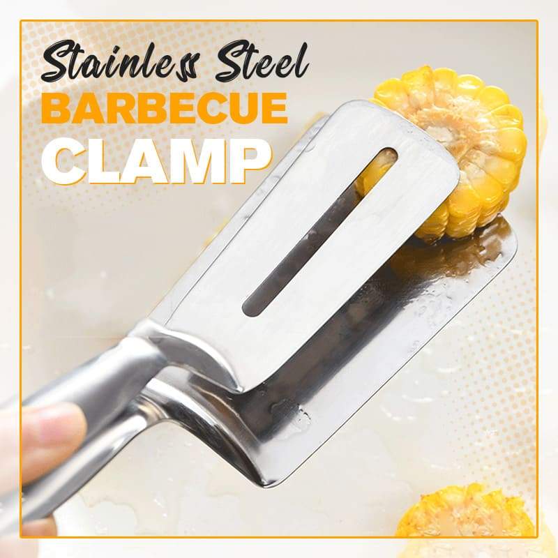 3-in-1 Stainless Steel Cooking Clamp Tongs Flipper Scraper
