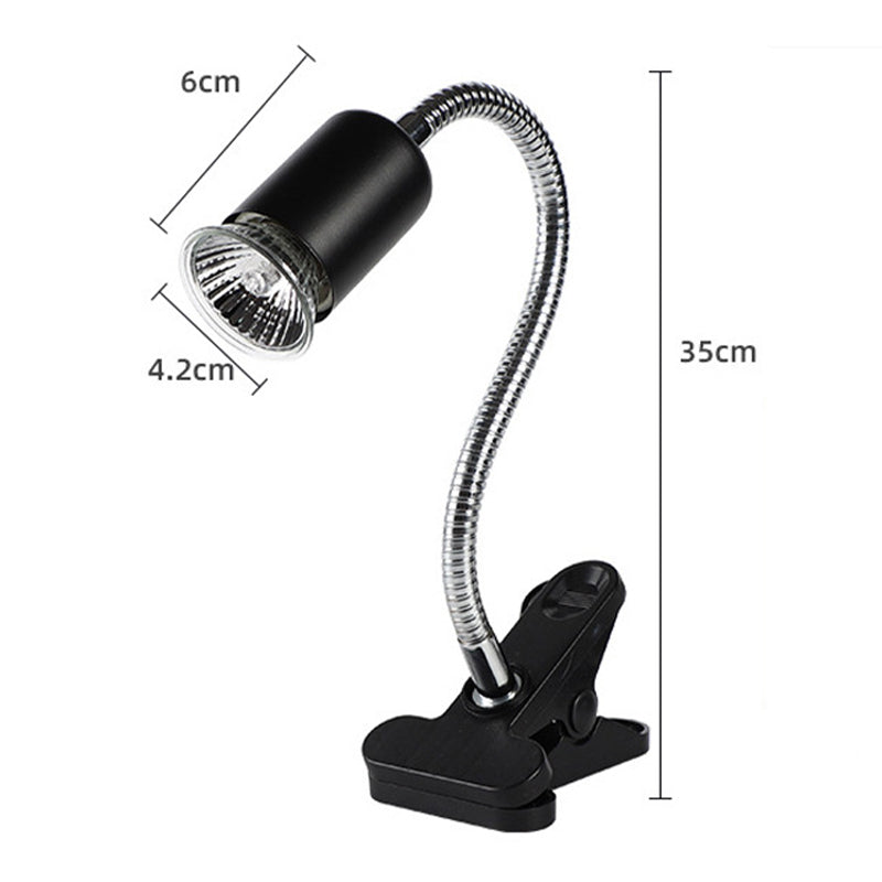 Reptile Heat Lamp Adjustable Gooseneck Clamp Ceramic Socket