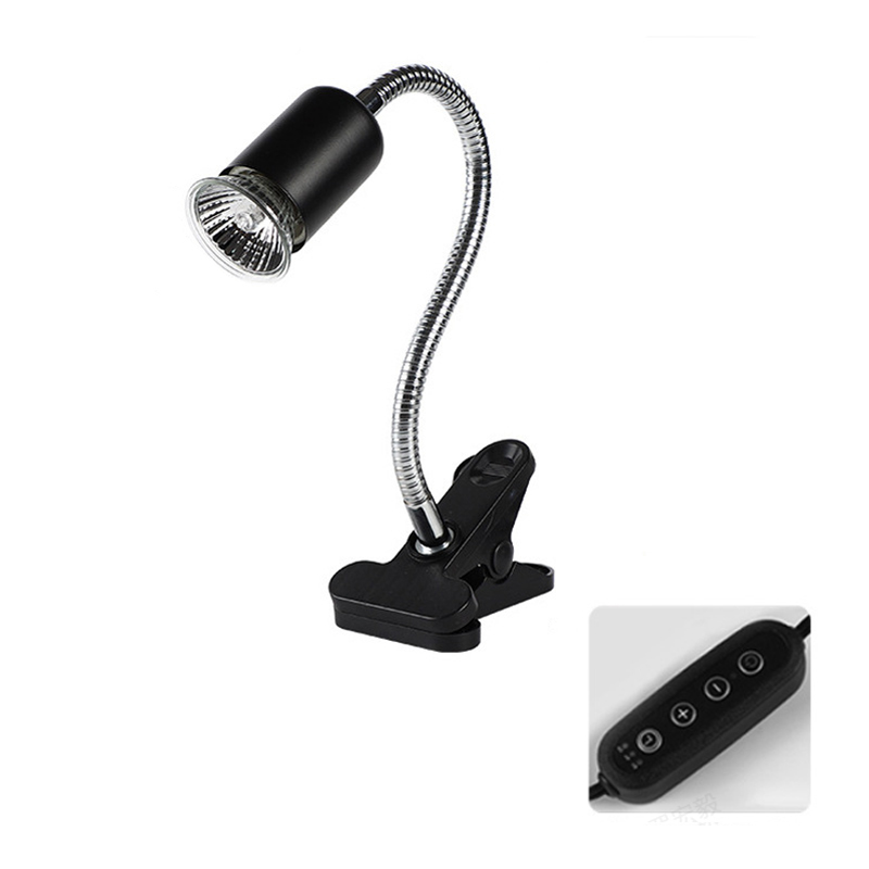 Reptile Heat Lamp Adjustable Gooseneck Clamp Ceramic Socket