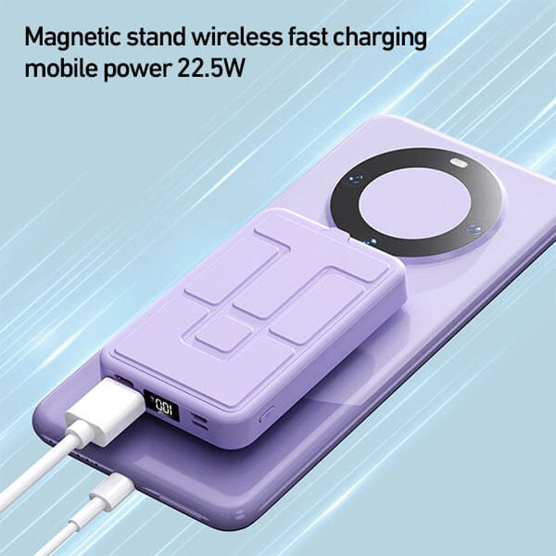 10000mAh Magnetic Wireless Charging Power Bank with Stand