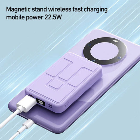 10000mAh Magnetic Wireless Charging Power Bank with Stand