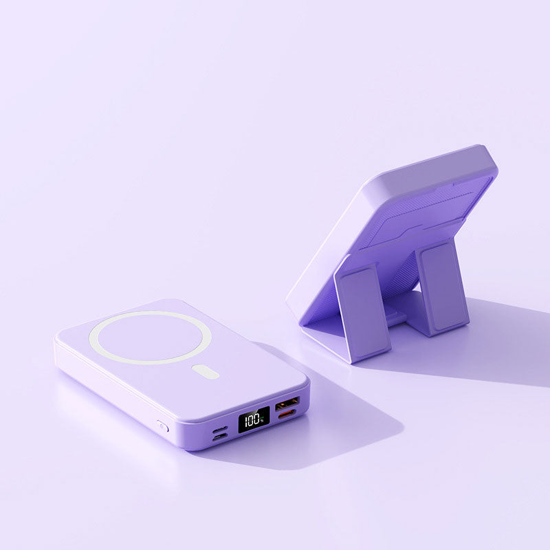 10000mAh Magnetic Wireless Charging Power Bank with Stand