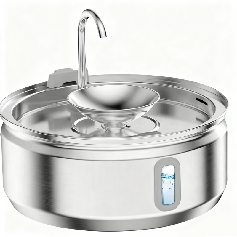 Stainless Steel Pet Water Fountain 3.2L with 3 Flow Modes