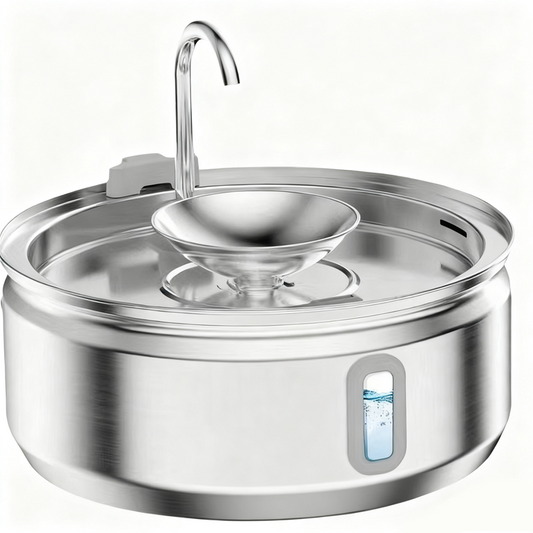 Stainless Steel Pet Water Fountain 3.2L with 3 Flow Modes