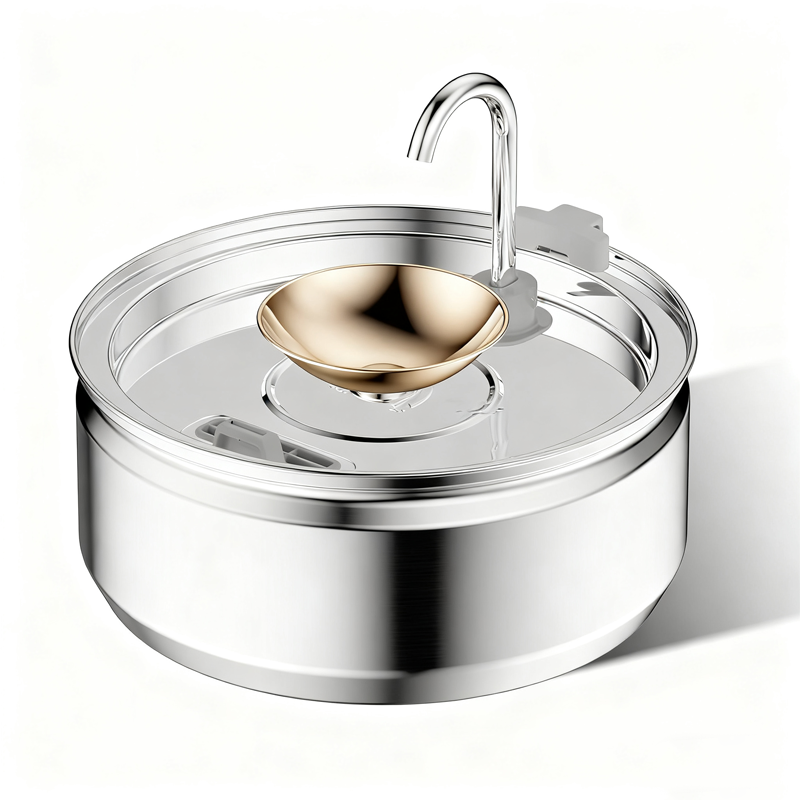Stainless Steel Pet Water Fountain 3.2L with 3 Flow Modes