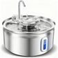 Stainless Steel Pet Water Fountain 3.2L with 3 Flow Modes