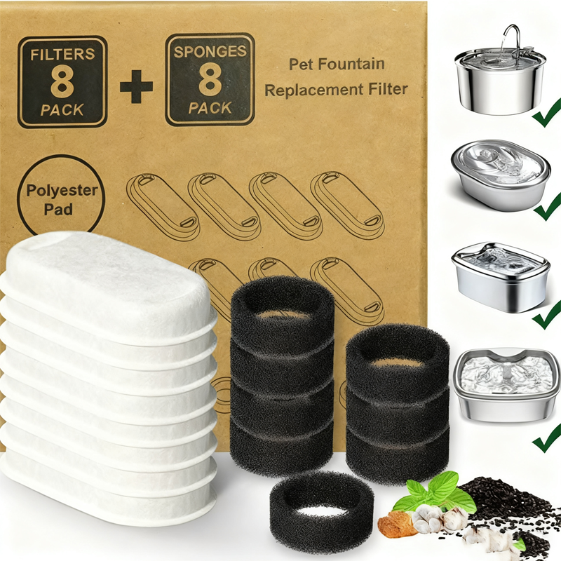 Stainless Steel Pet Water Fountain 3.2L with 3 Flow Modes