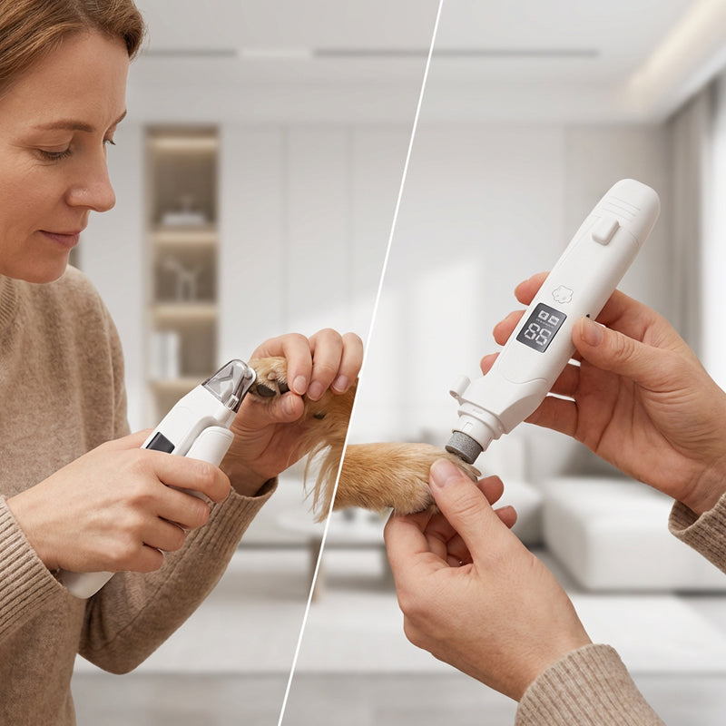 2-in-1 LED Pet Nail Clipper & Grinder with LCD Display