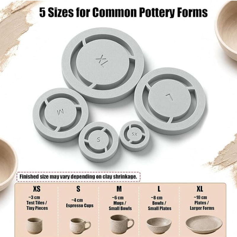 Pottery Centering Tool Set for Bowls and Mugs