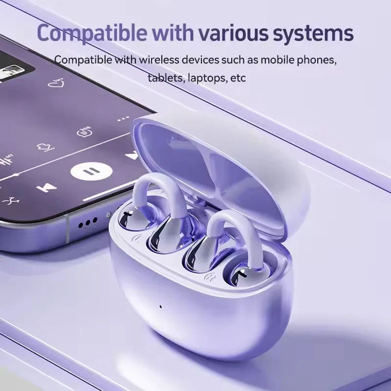 Open-Ear Bluetooth Headphones with AI Noise Reduction